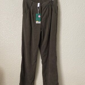 HALARA Women's Olive corduroy Straight Leg Pants